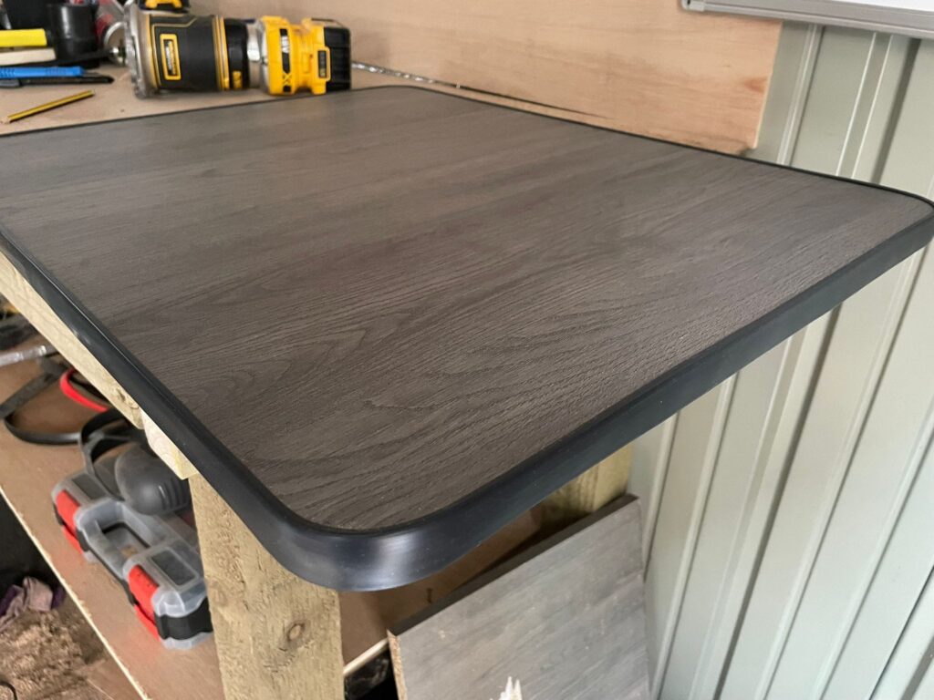 Camper Van / Motor Home Table Top Grey Oak With Dark Grey Edge