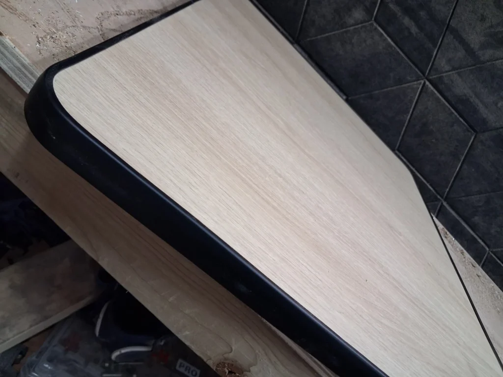 Bardolino Oak Campervan Table Top With Black T Trim